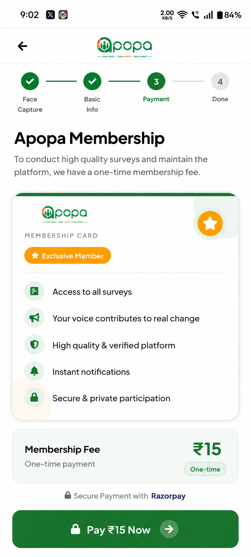 Membership Payment
